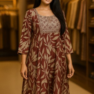 Maroon floral kurti