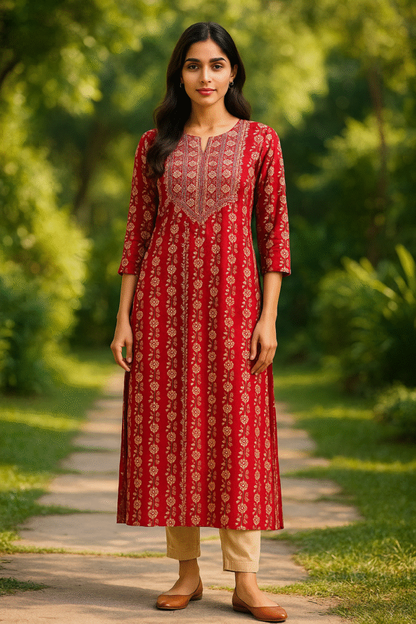 elegant plus size printed kurti