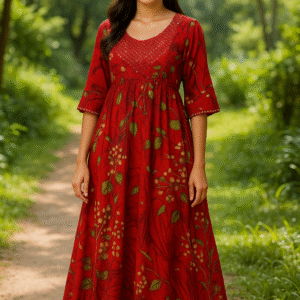 floral print fit & flare kurti