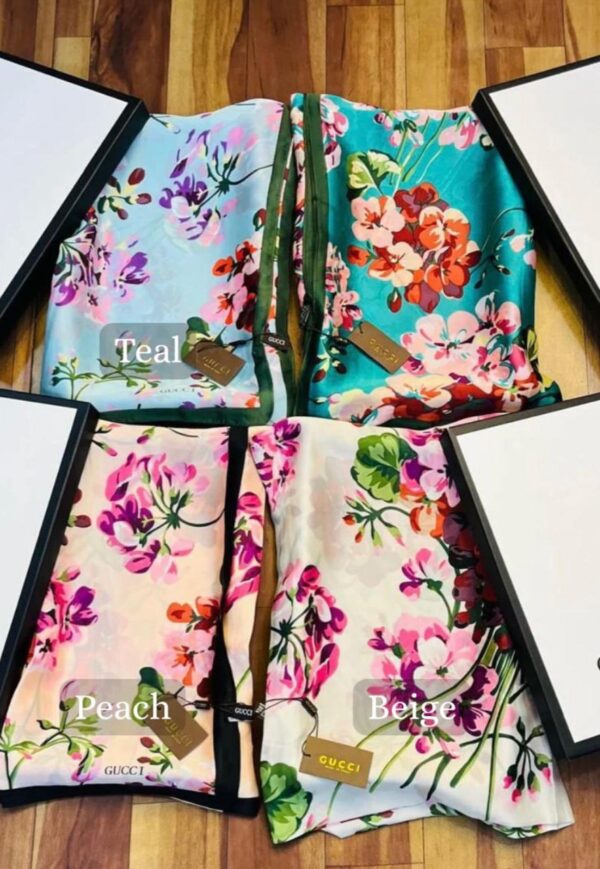 luxury brand print gucci silk scarfs