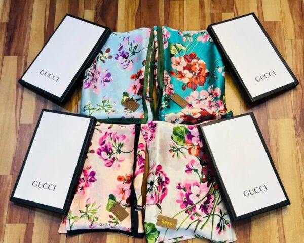 luxury brand print gucci silk scarfs