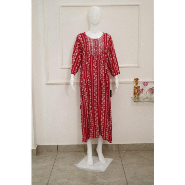 elegant plus size printed kurti