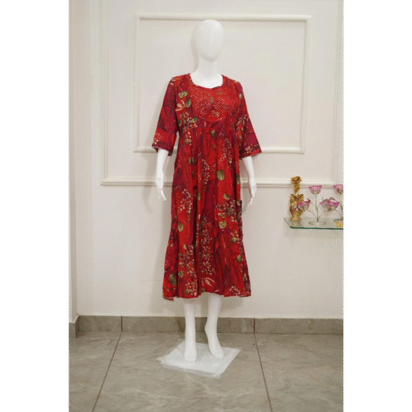 floral print fit & flare kurti