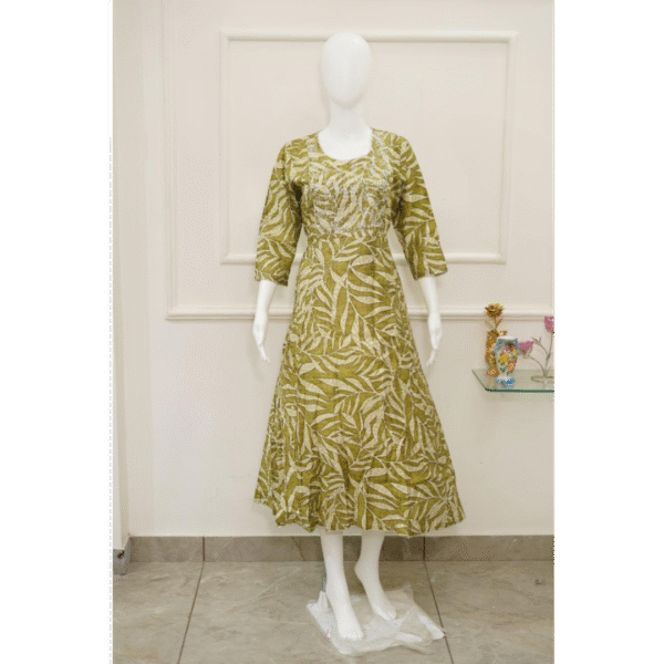 floral print fit & flare kurti