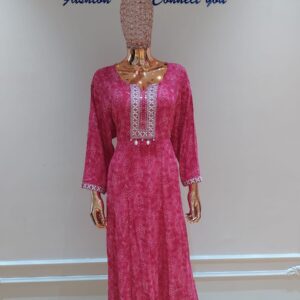 pink plus size kurti